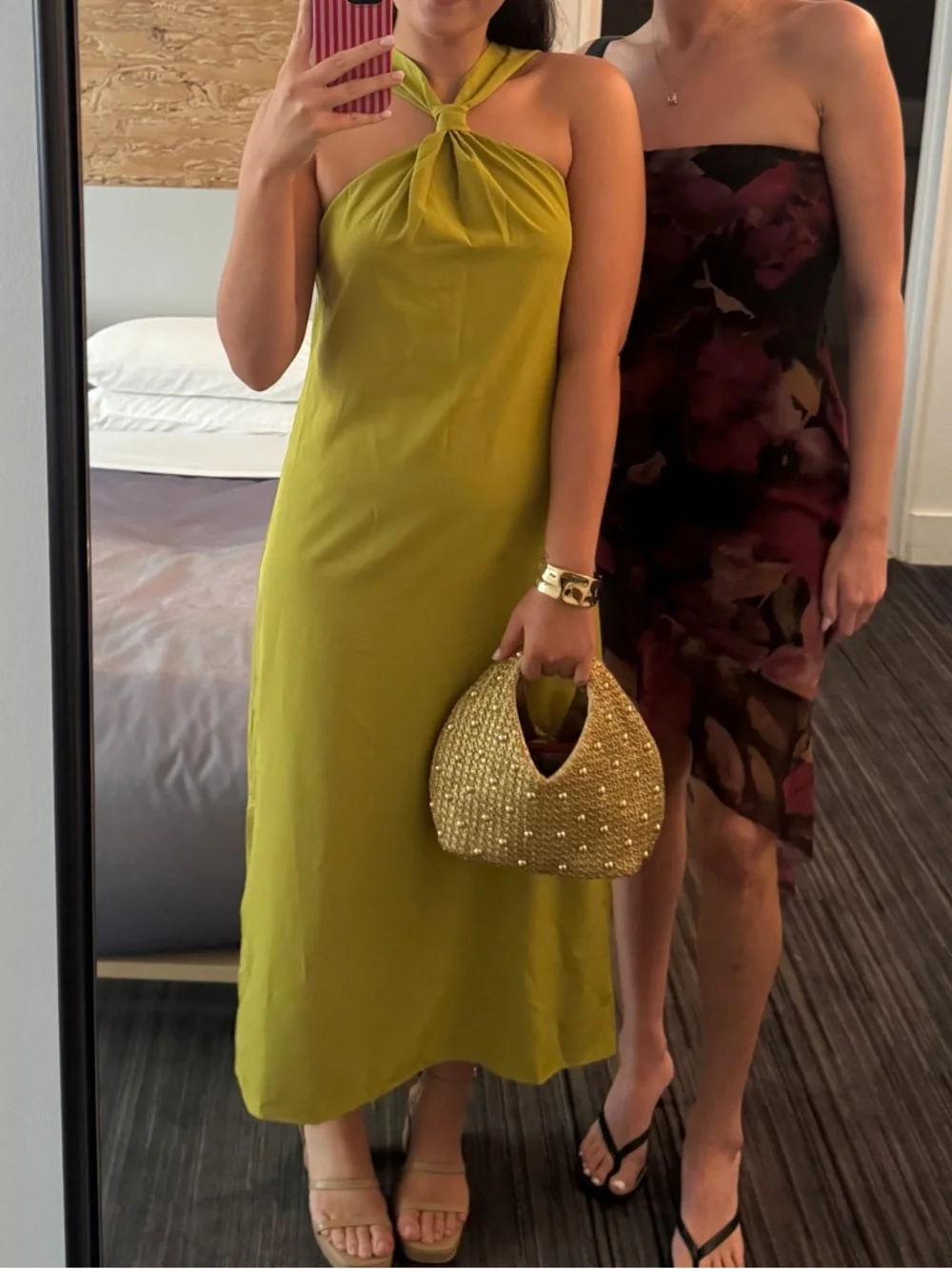 Commense Green Halter Midi Dress - Picture 3 of 4